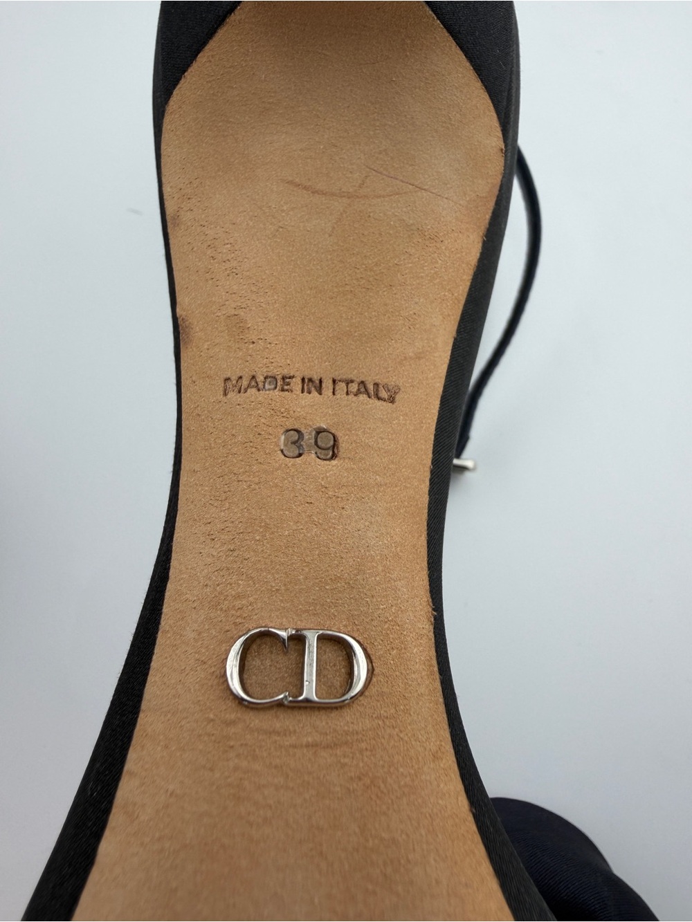 Authentic 2014 Christian Dior Navy Silk Satin Rosette Stilettos-39 - Picture 6 of 13